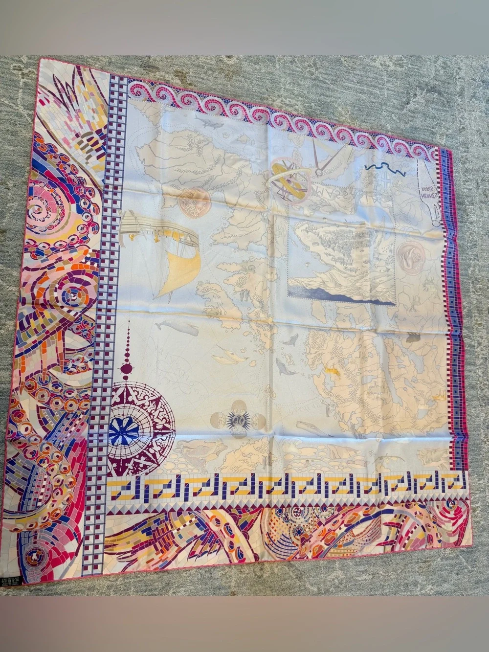 Hermès Le Voyage de Pythéas Limited Edition Carré 90cm